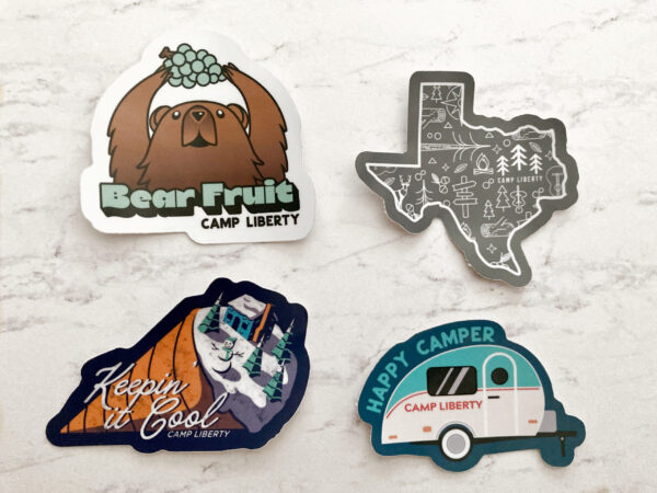 Sticker Pack (Lot of 4 Camp Liberty stickers)